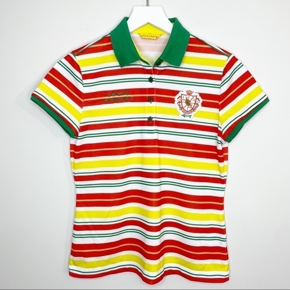 Louis Castel 95 Stripe Golf Polo Shirt